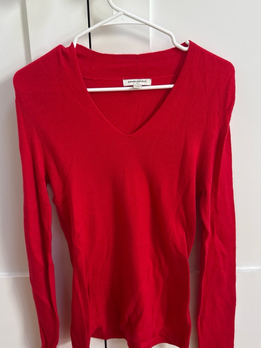 Banana Republic Red V Neck Sweater